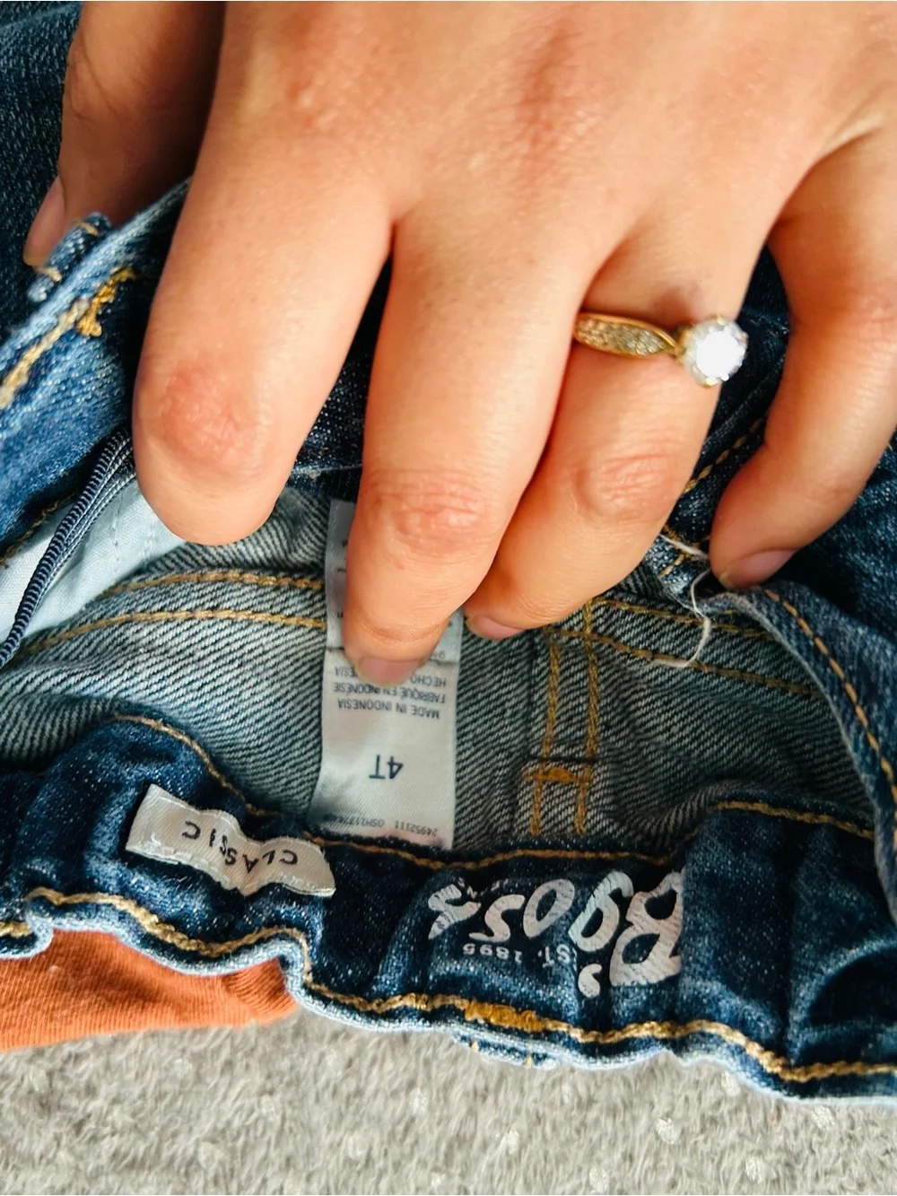 Old Navy Kids Matching Set - Orange Tee & Blue Jeans